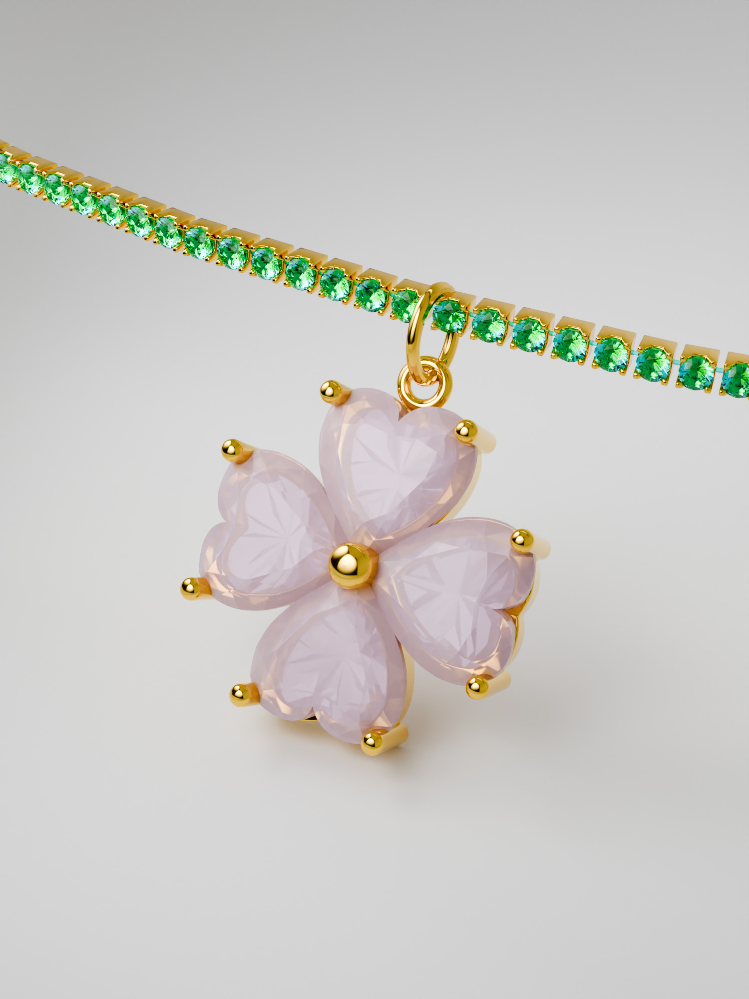 Колье Winx Club X Gadget4entertainment Flora Choker, позолоченное серебро — фото 3