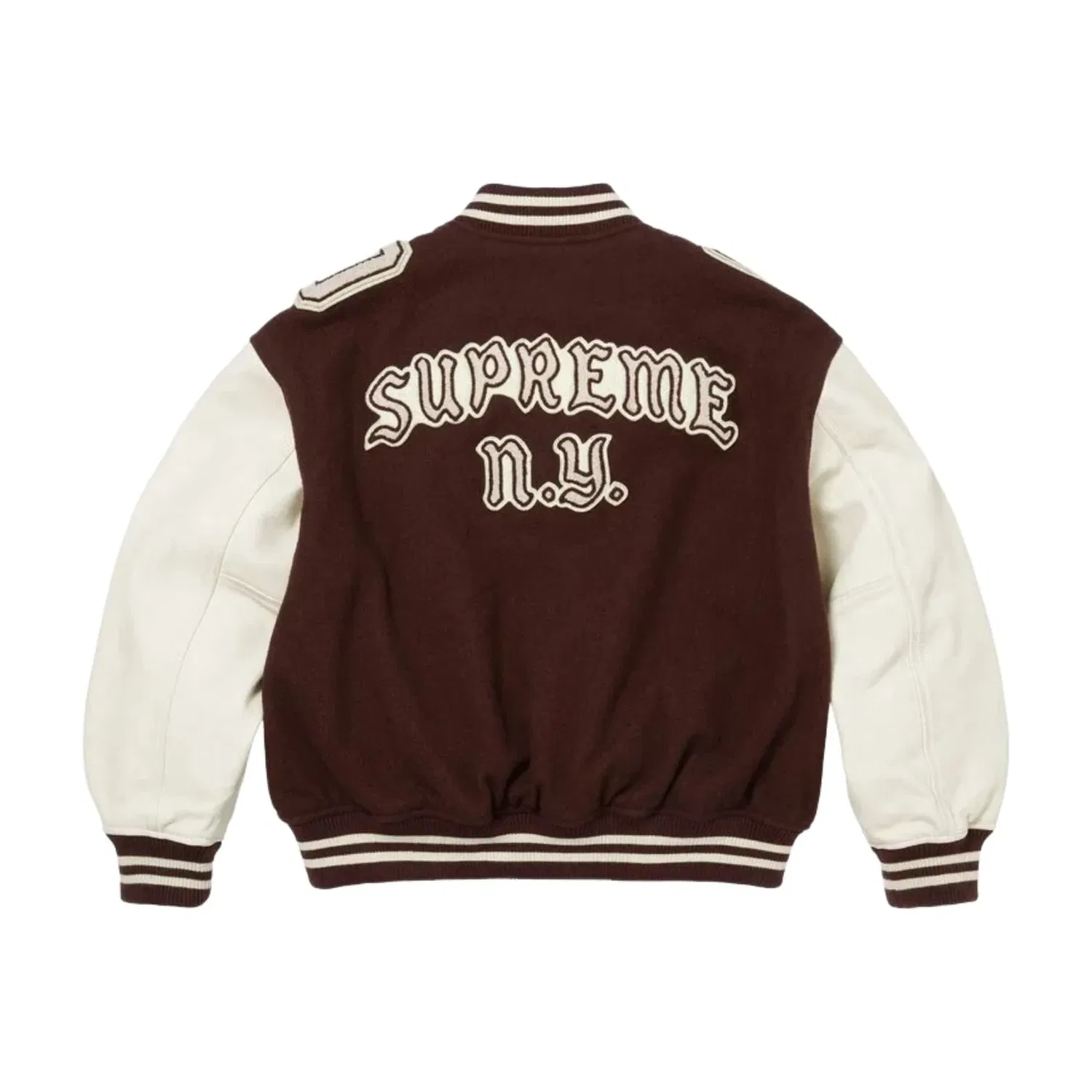 Мужская куртка FW26 Captains Varsity Jacket 'Brown' Supreme, коричневый — фото 3