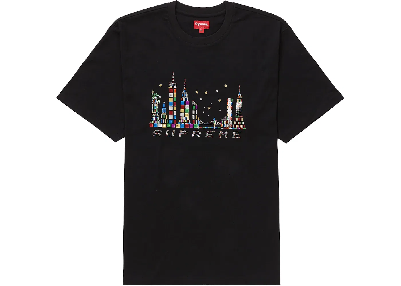 Мужская футболка с принтом Supreme Skyline S/S Top, Black