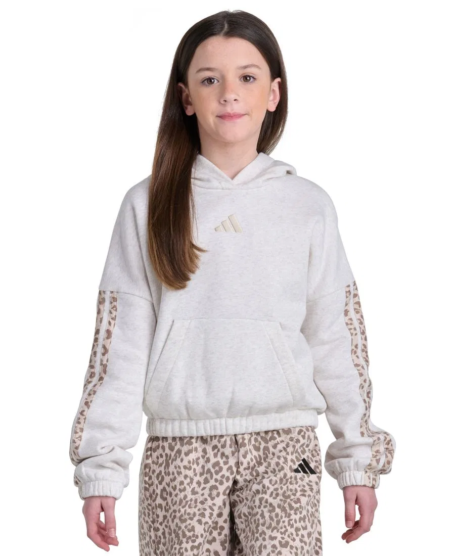 Худи adidas с вышитым логотипом, с длинным рукавом, Oatmeal Heather