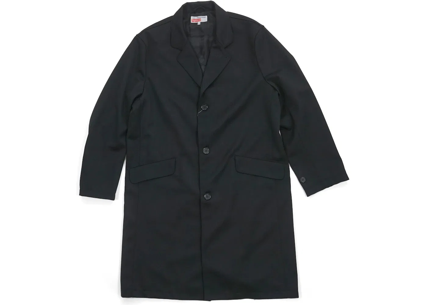 Мужское пальто шерстяное Overcoat Supreme, Black