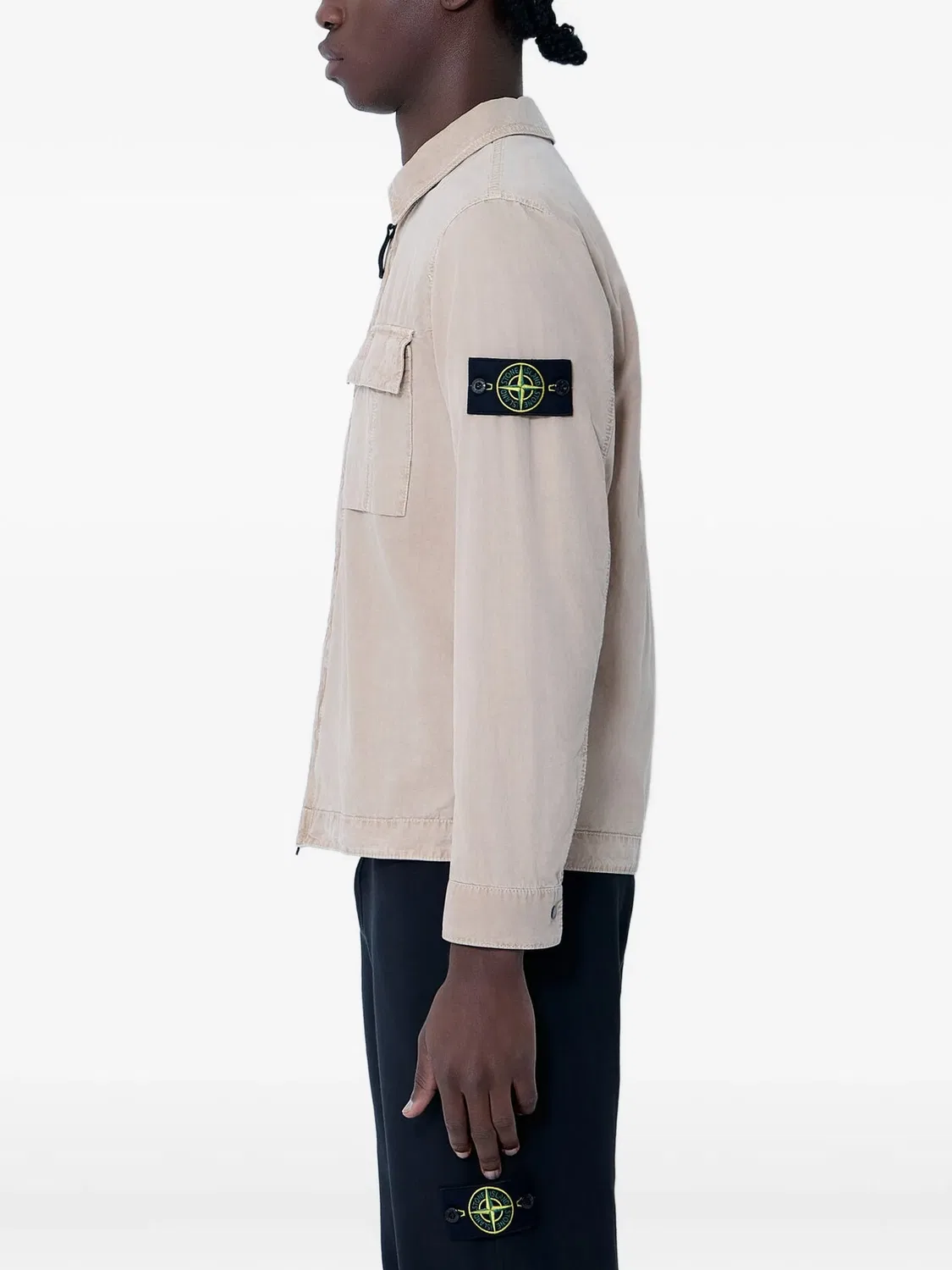 Куртка с застежкой на молнию Stone Island, нейтральные тона — фото 3