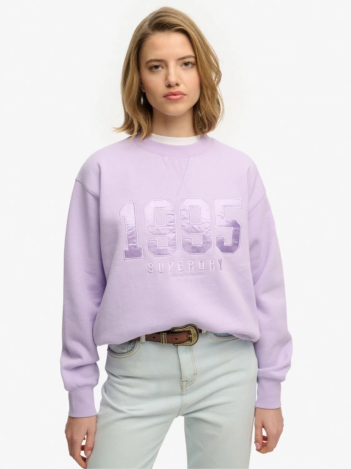 Свитшот с аппликацией Varsity Superdry, фиолетовый