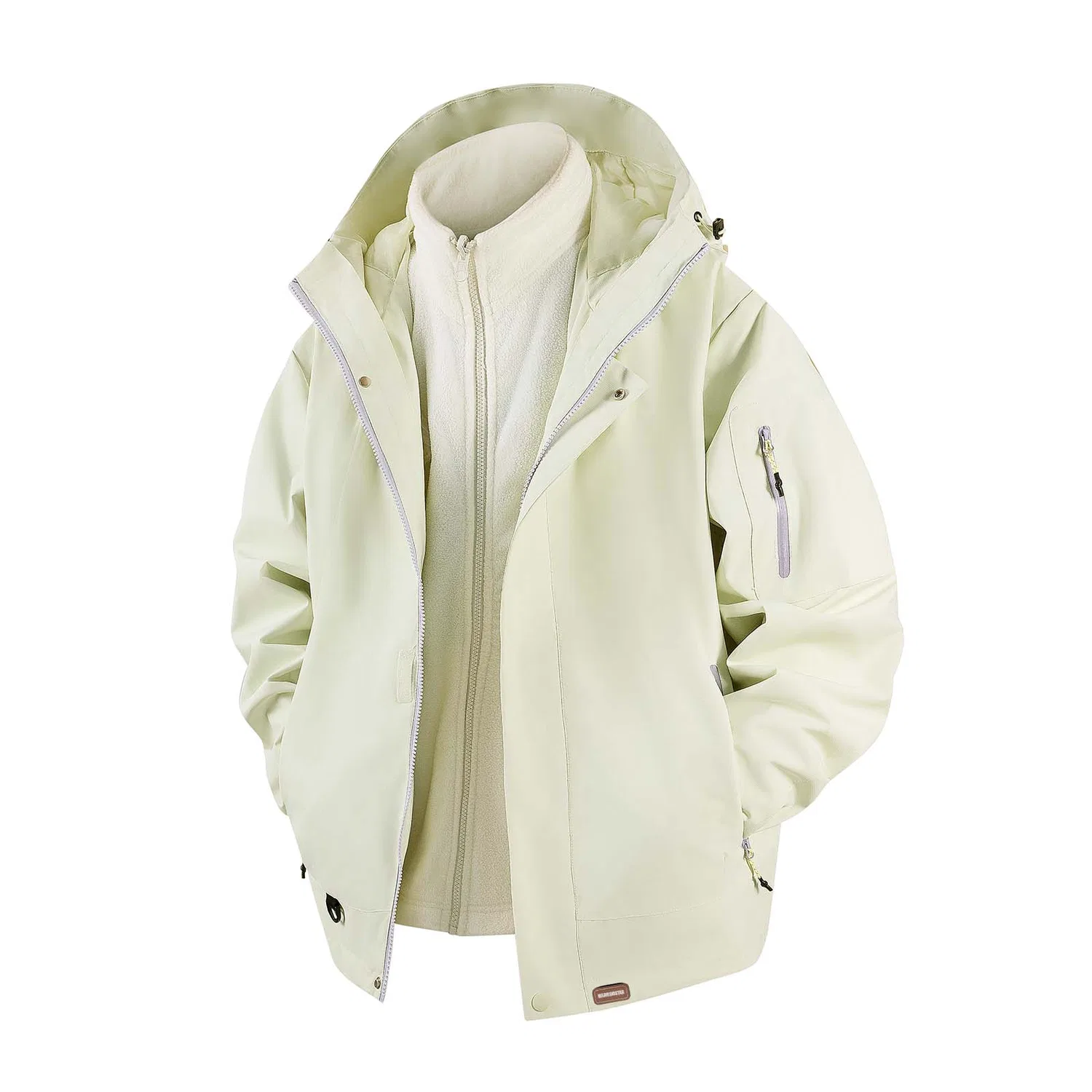 Детский ветрозащитный жакет с капюшоном, Windbreaker Jackets, WARRIOR, Snowy Yellow