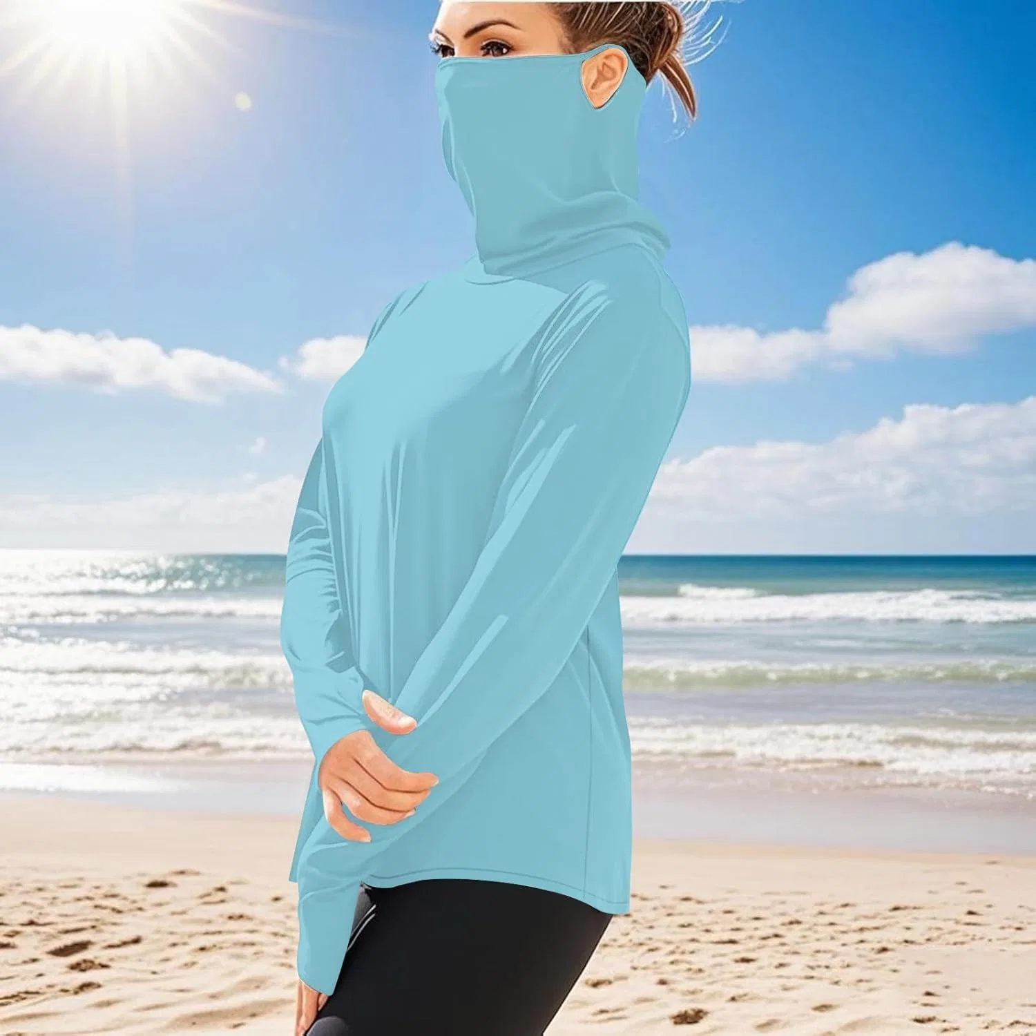 Мужская футболка с защитой UPF 50+ Long Sleeve, A-sky Blue — фото 3
