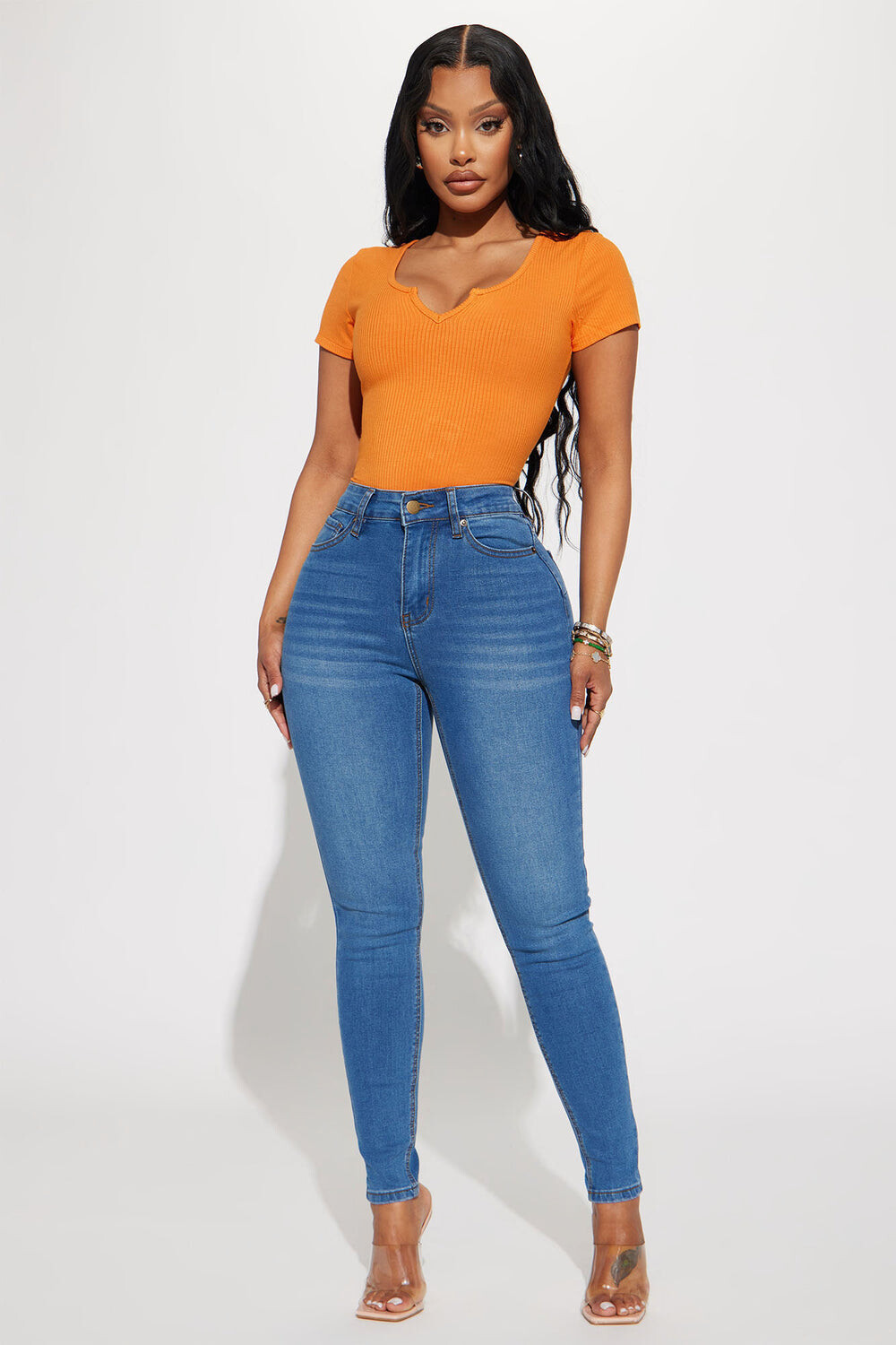 

Джинсы скинни Fashion Nova YJDM15, синий