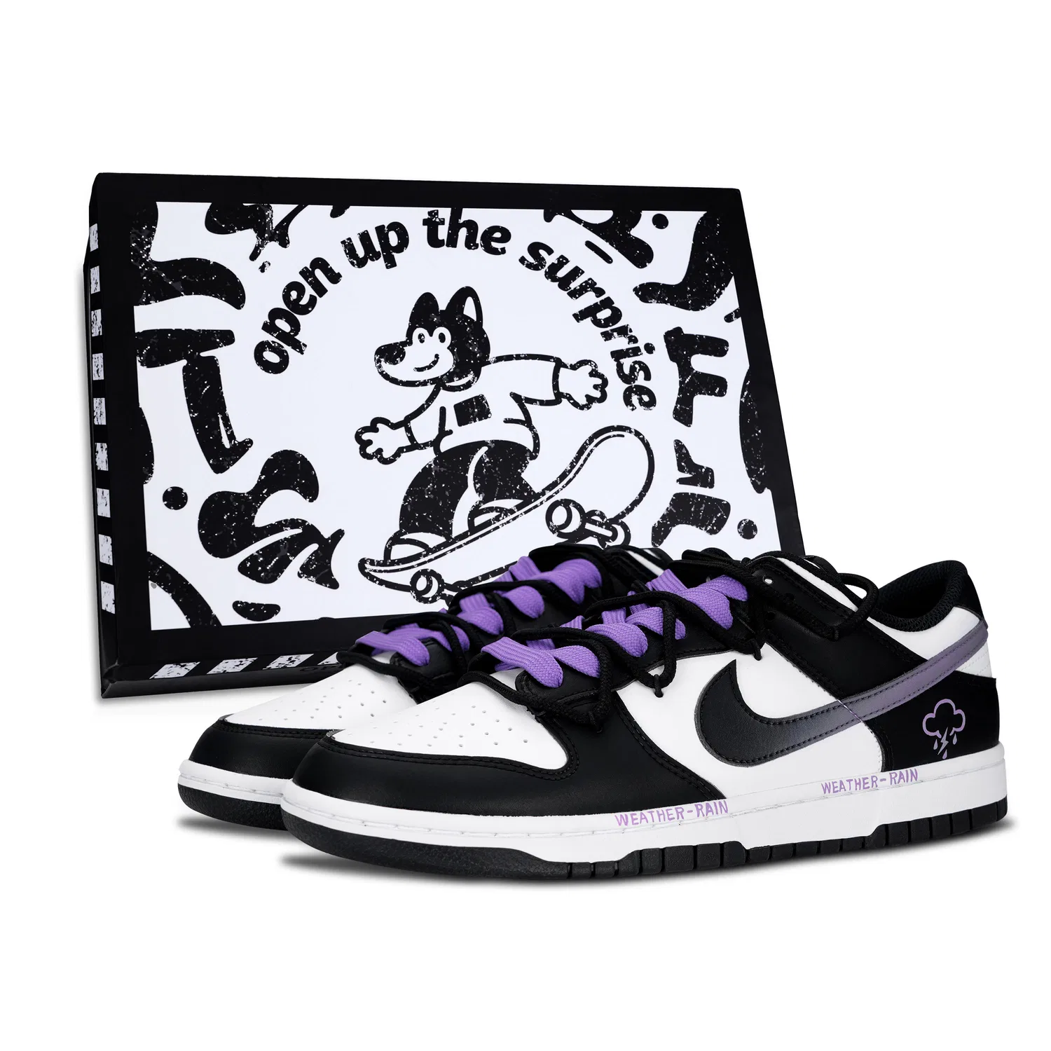 Детские кроссовки-скейтборд с низким верхом Nike Dunk Skateboard Shoes, Purple