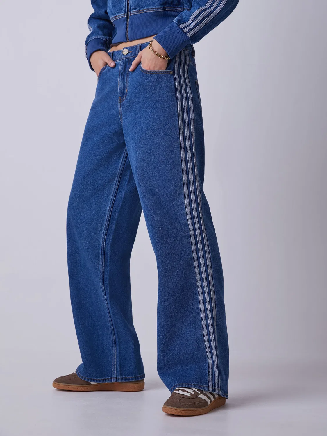 Джинсы Firebird Track Pant Denim, adidas Originals, деним