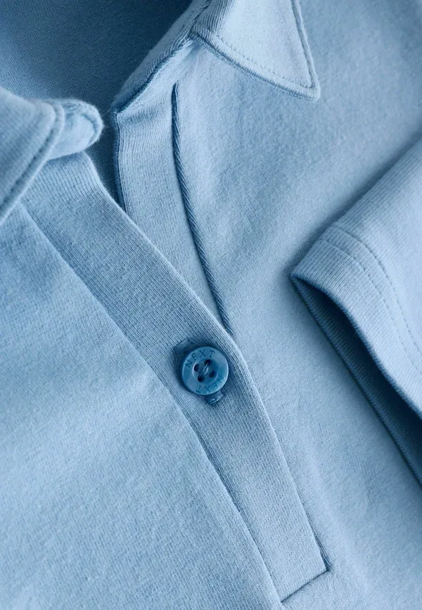 Футболка поло хлопковая эластан polo shirt Next Blue, синий — фото 4