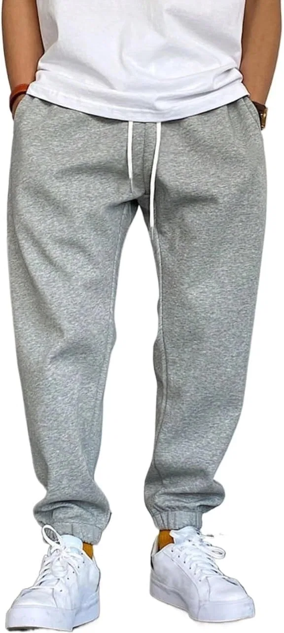 Мужские спортивные штаны на кулиске, Polyester, светло-серый