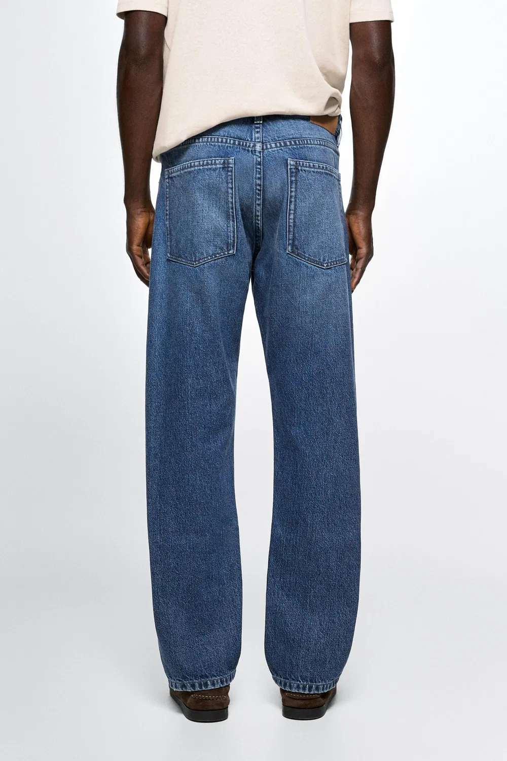 Джинсы Massimo Dutti Relaxed-Fit, синий — фото 3