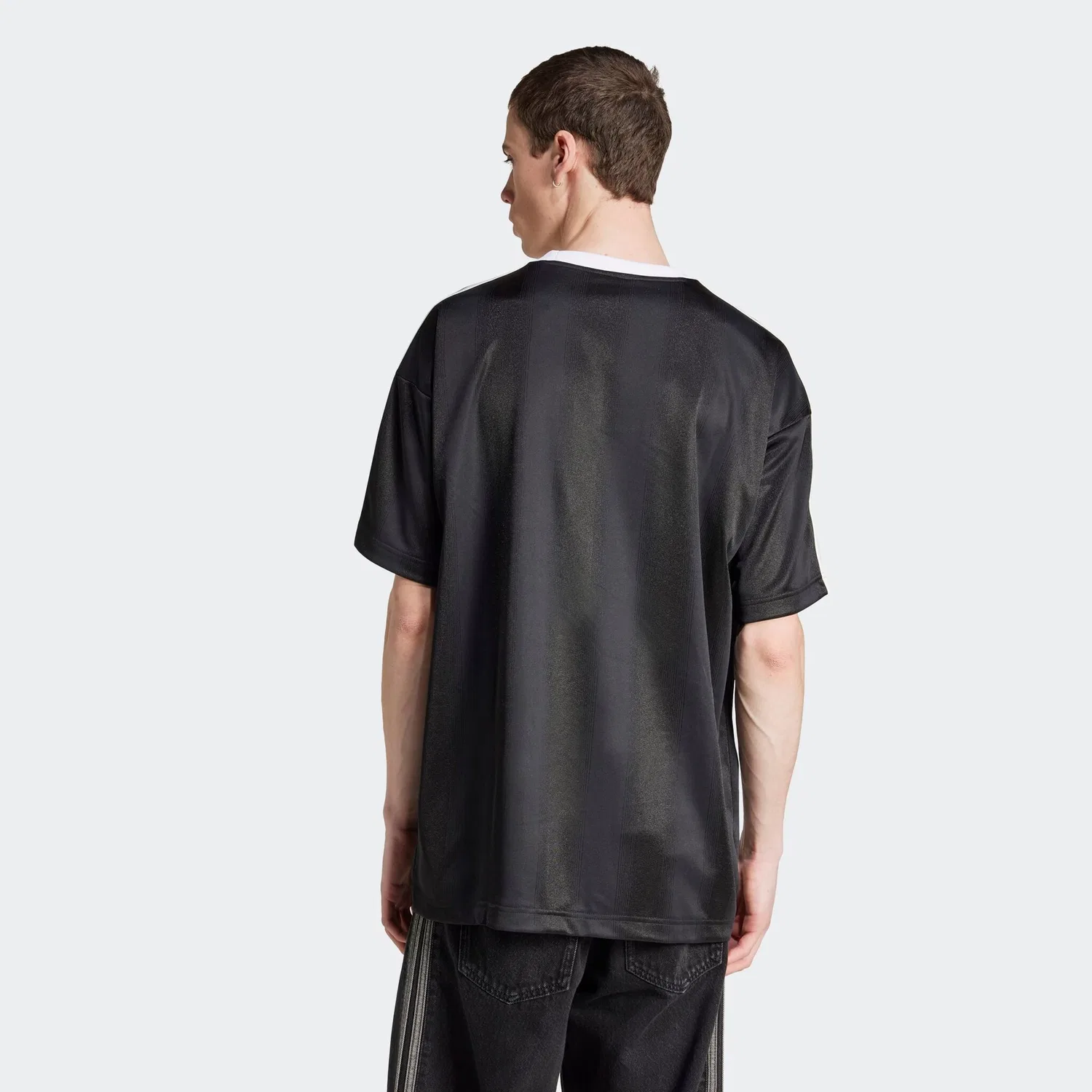 Мужская футболка с жаккардовым узором Adidas Originals, Black/White — фото 2