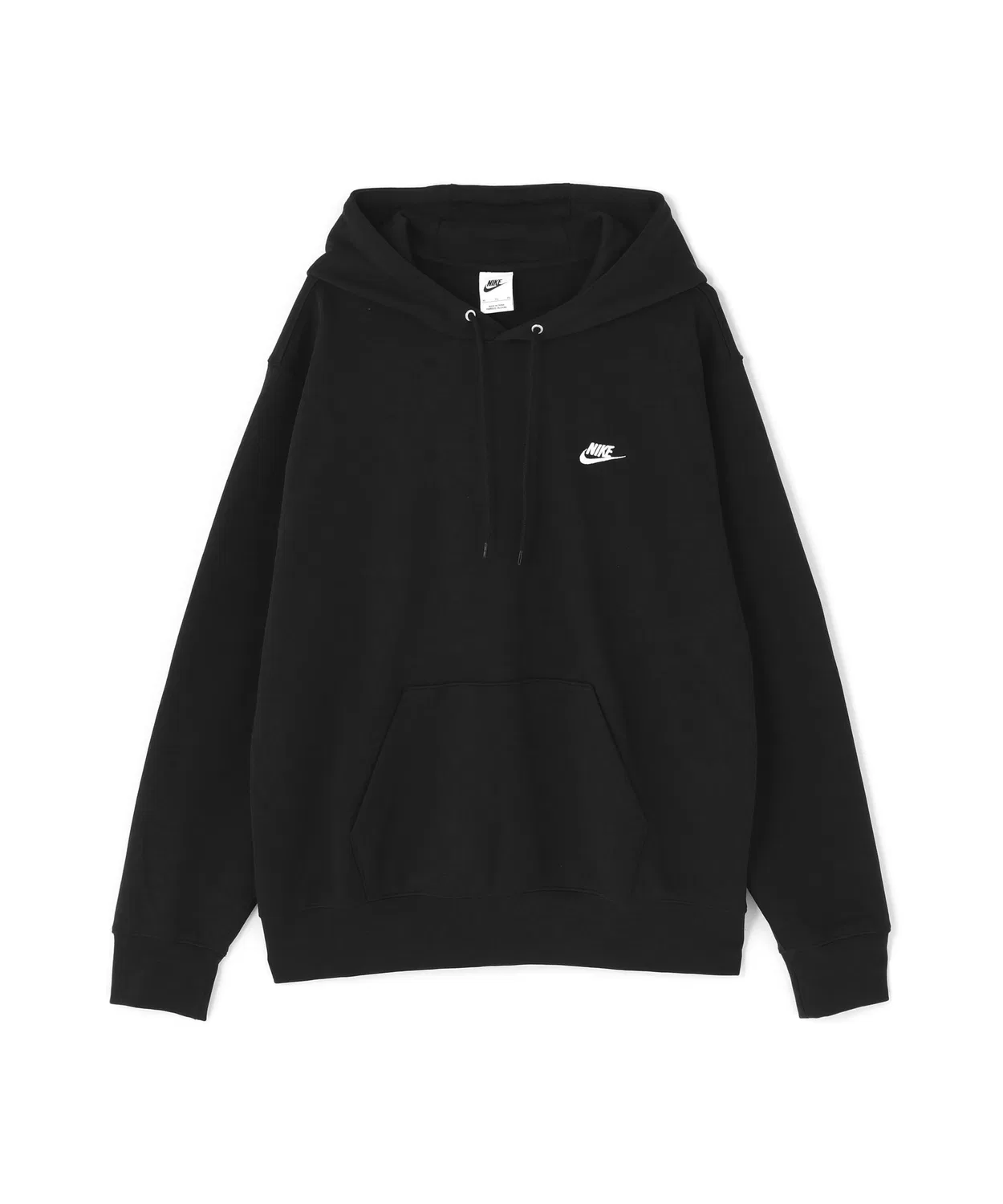 Мужской пуловер-худи из футера с брендовой вышивкой NIKE, Черный