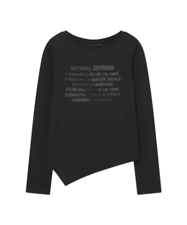 Футболка с длинным рукавом Cutting, Superdry, черный — фото 2