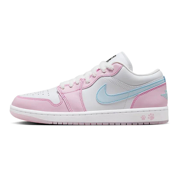 

Кроссовки Air Jordan 1 Vintage Basketball Shoes Unisex Low-top White/pink, розовый