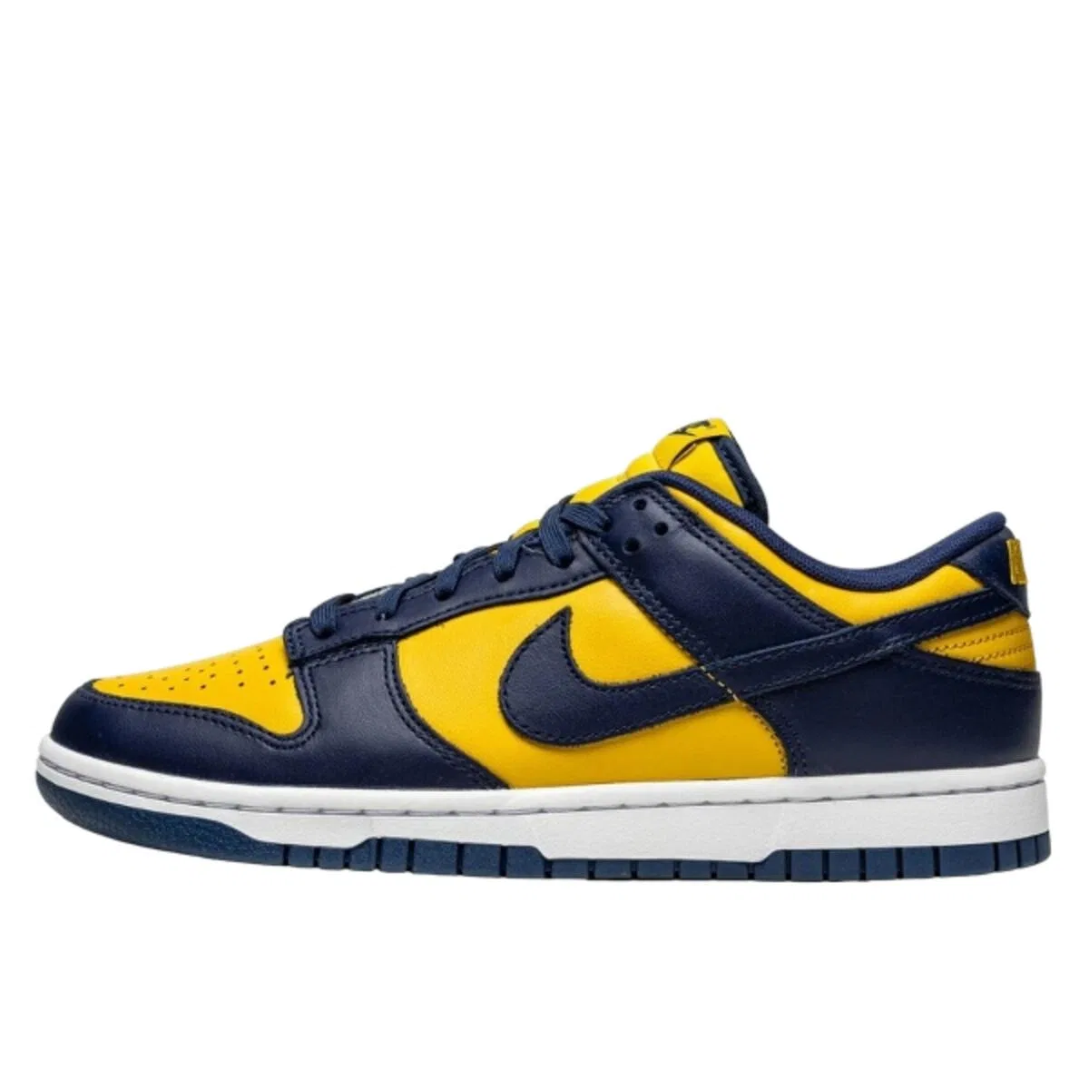 Детские кроссовки на шнуровке Dunk Low Michigan Nike, University Gold/Weiß