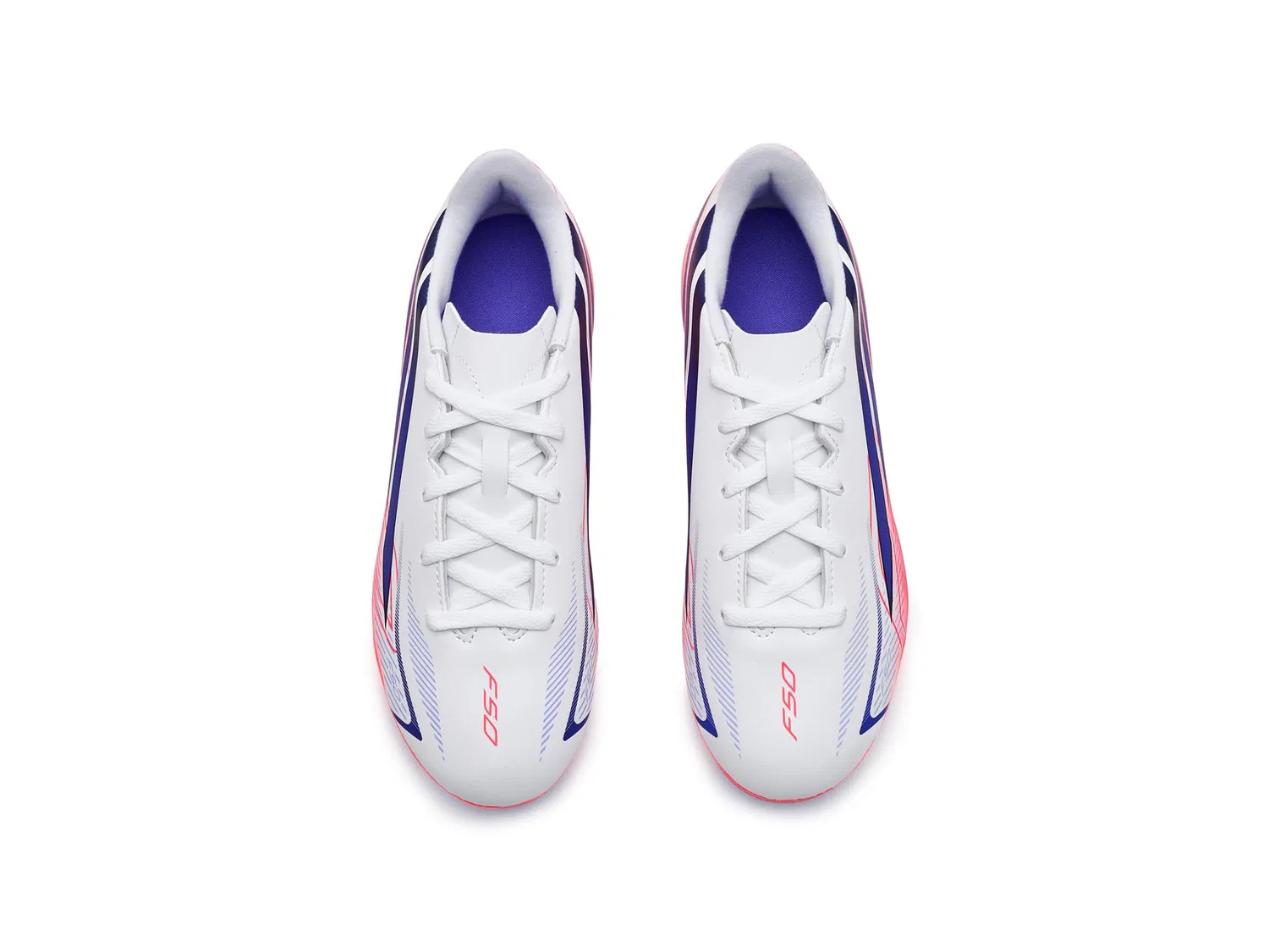 Бутсы F50 Hyperfast Club Firm Ground/Multi Ground Football (для маленьких и больших детей) Adidas Kids, White/Solar Purple/Solar Turbo — фото 3