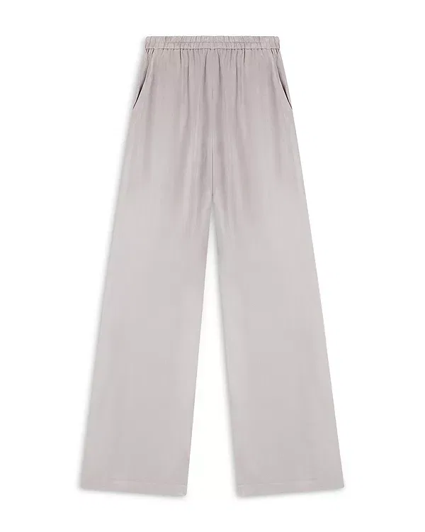 Женские брюки прямого кроя Washed Fluid Elasticized Waist Pants Emporio Armani, Pearl Grey