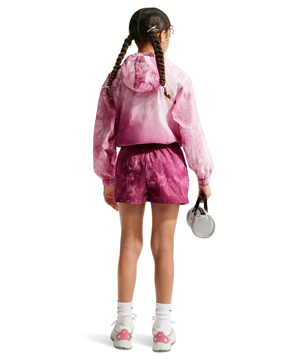 Тканые шорты Sportswear Club (для детей постарше) Nike Kids, Sweet Beet/Soft Pearl — фото 3