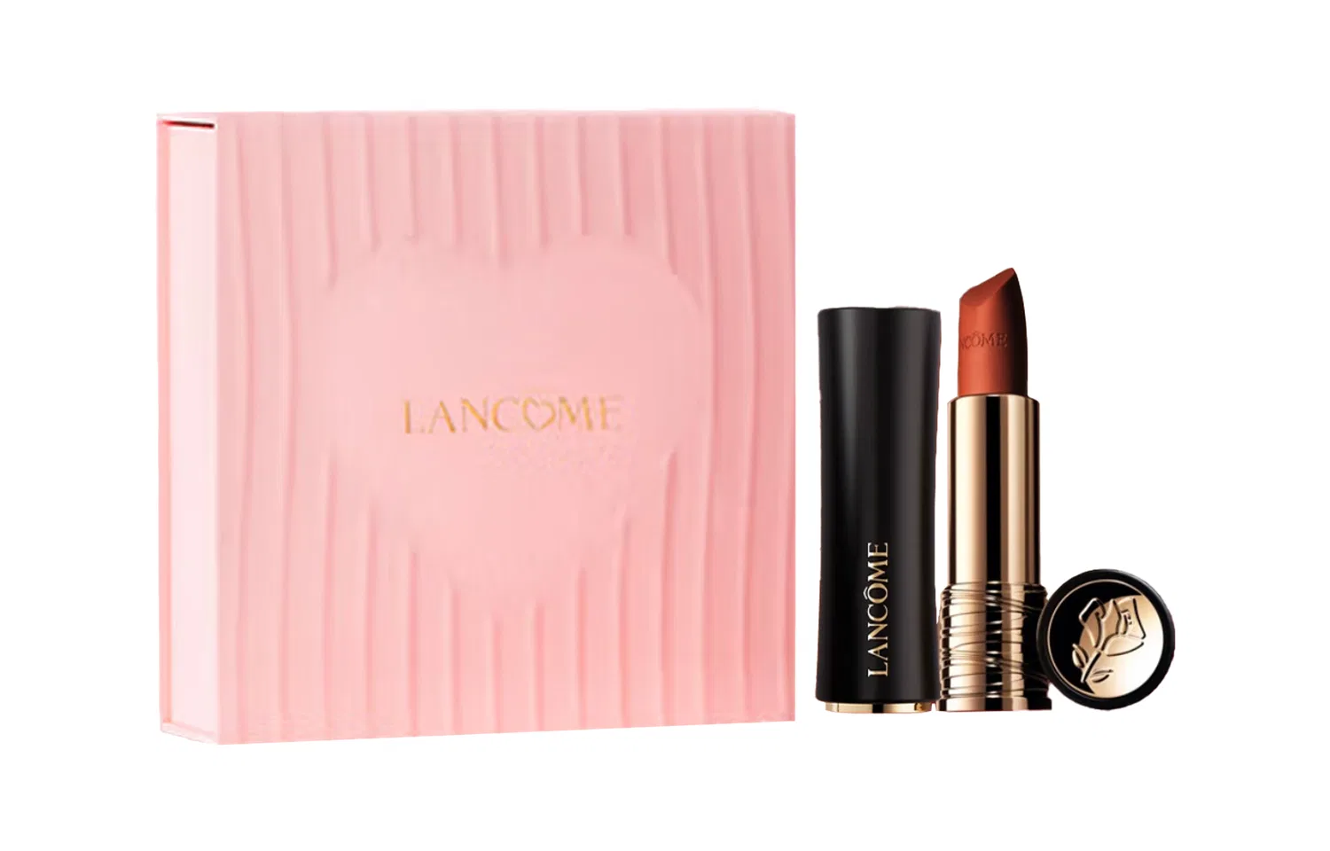 Женский набор губных помад с оттенком #196 Cinnabar Orange, LANCOME, Red