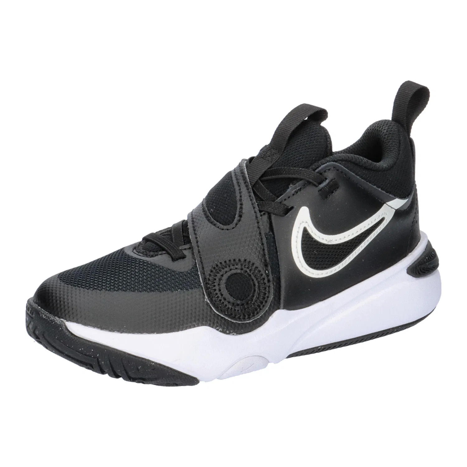 Детские кроссовки с липучкой Team Hustle D 11 Nike, Schwarz Weiss