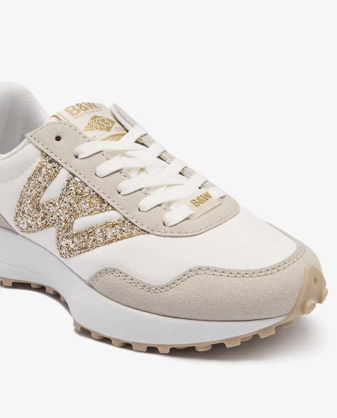Детские кроссовки для девочек с блестящим логотипом Conguitos, Beige — фото 4