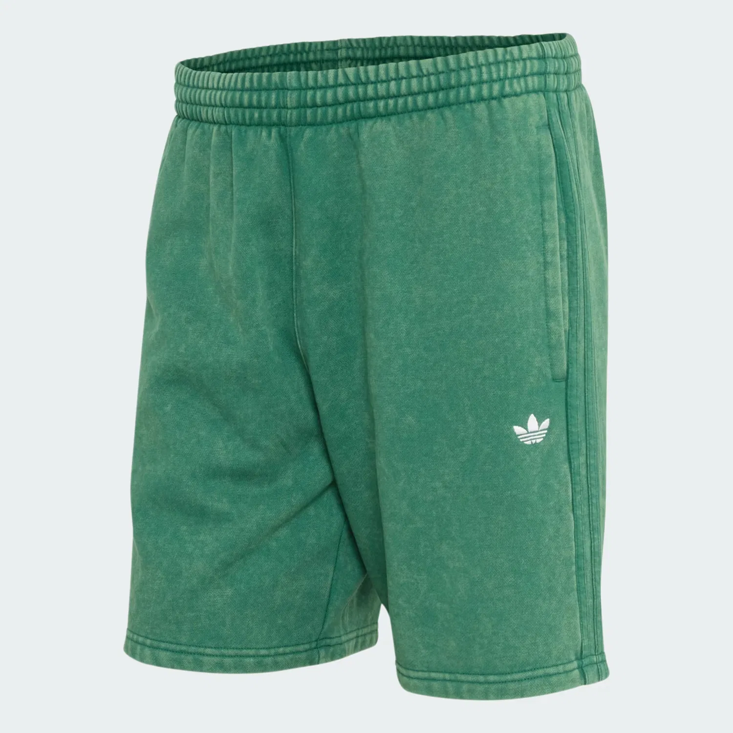 Мужские шорты из флиса Trefoil Essentials Washed Adidas Originals, темно-зеленый — фото 4