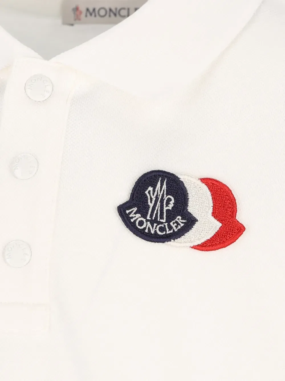Рубашка-поло с нашивкой-логотипом Moncler Enfant, бежевый — фото 4