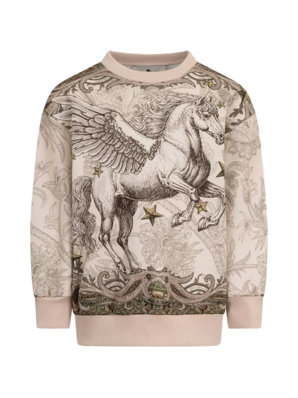Толстовка с принтом Etro Kids, бежевый