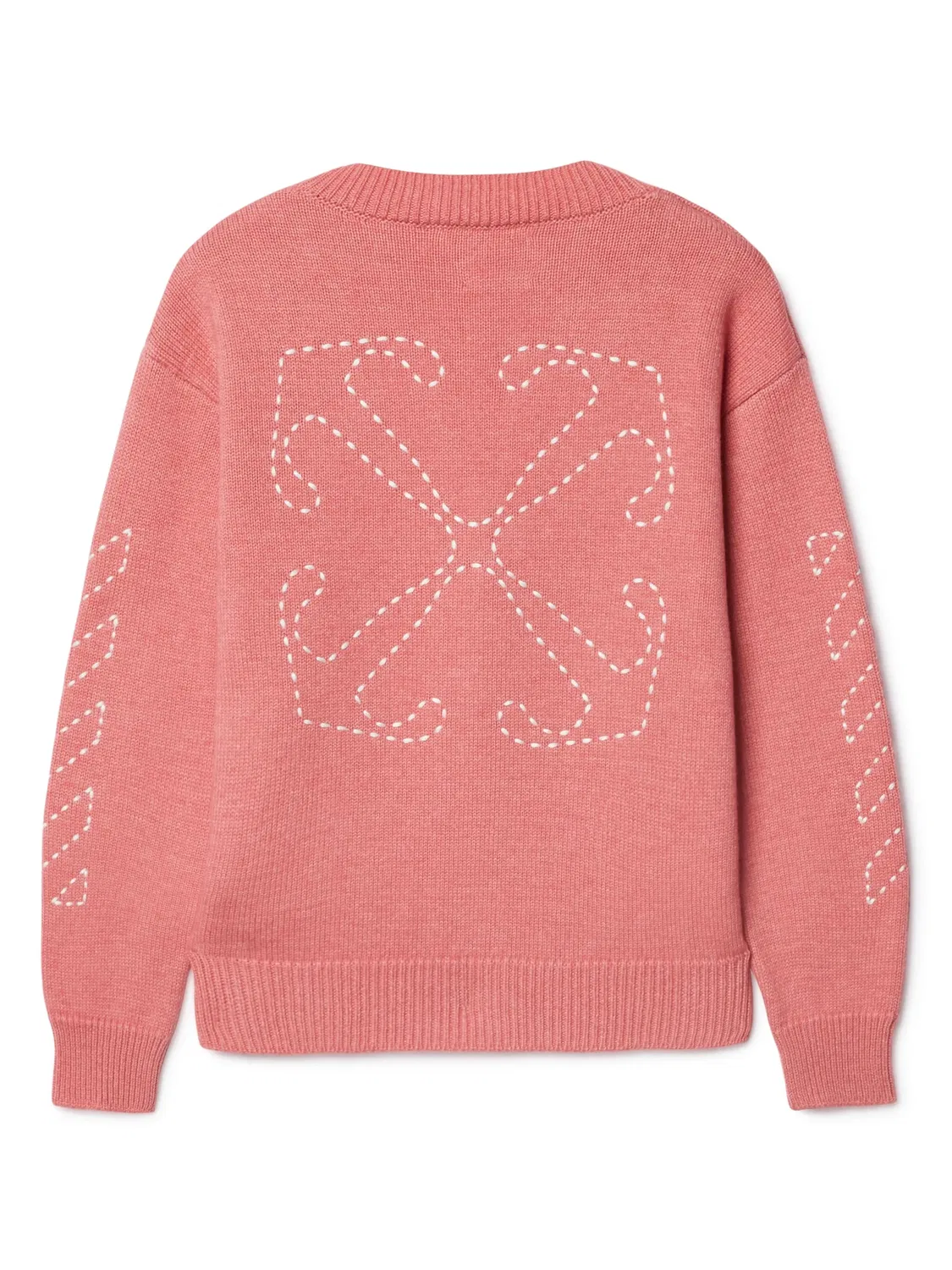OFF-WHITE Кардиган Arrow Stitched розовый — фото 3