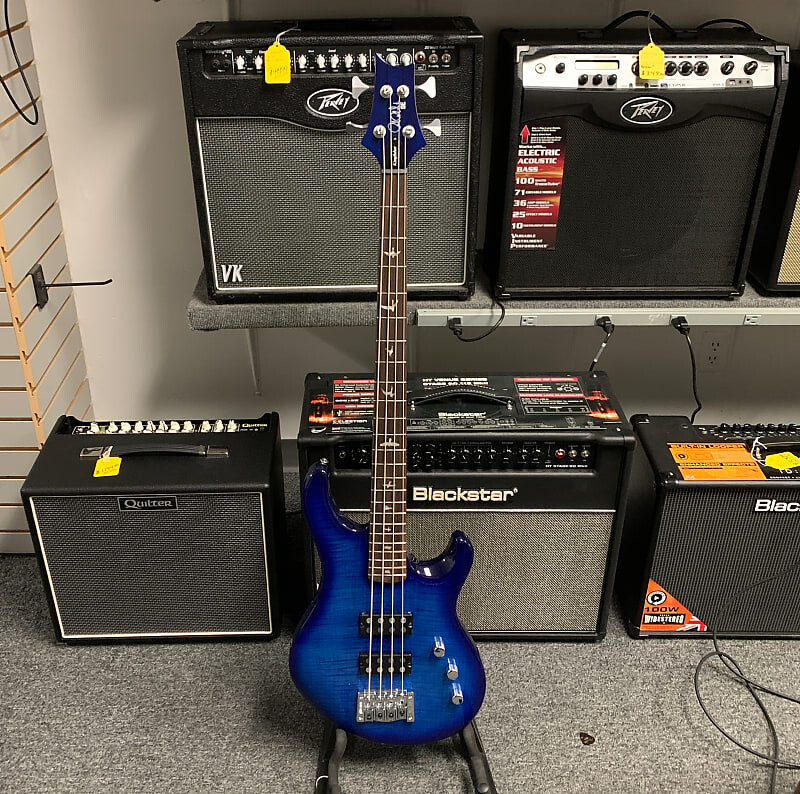 

PRS SE Kingfisher Bass Faded Blue Wraparound Burst