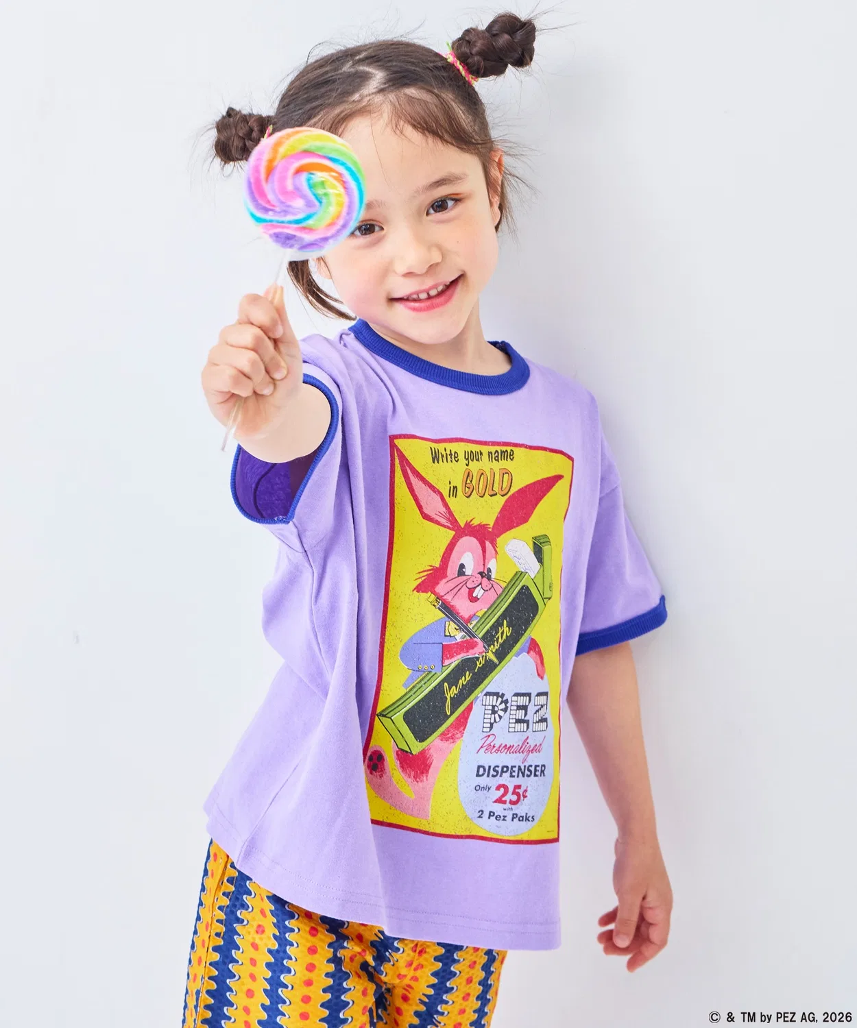 Детская футболка с принтом PEZ, модель MARKEY'S, Purple — фото 4
