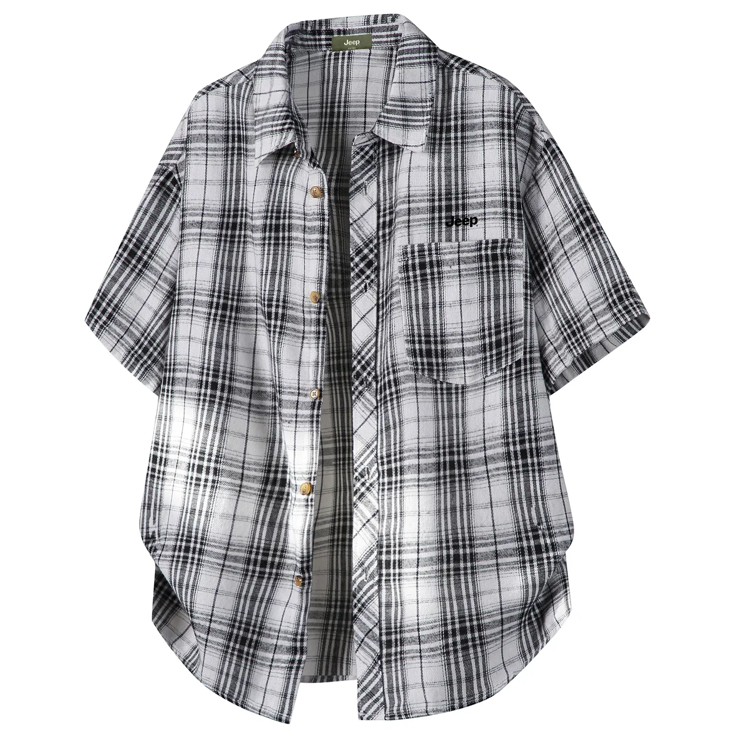 Детская рубашка с лацканами Jeep White Plaid