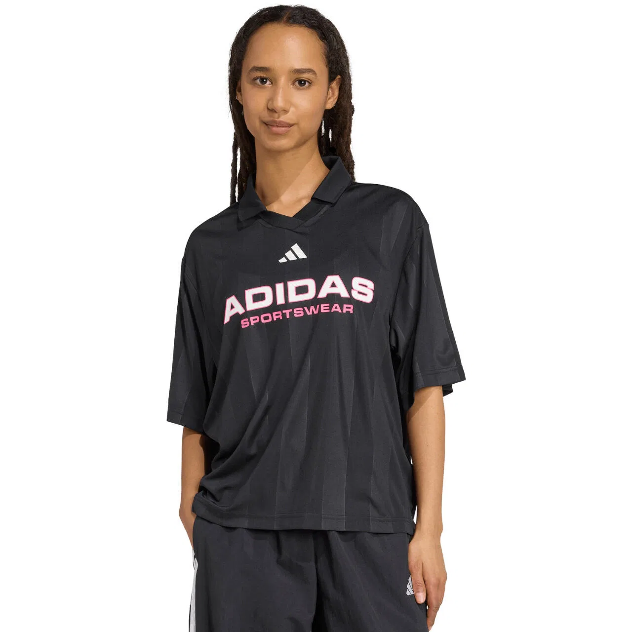 Женское поло с коротким рукавом Tiro Q4 Adidas, Schwarz