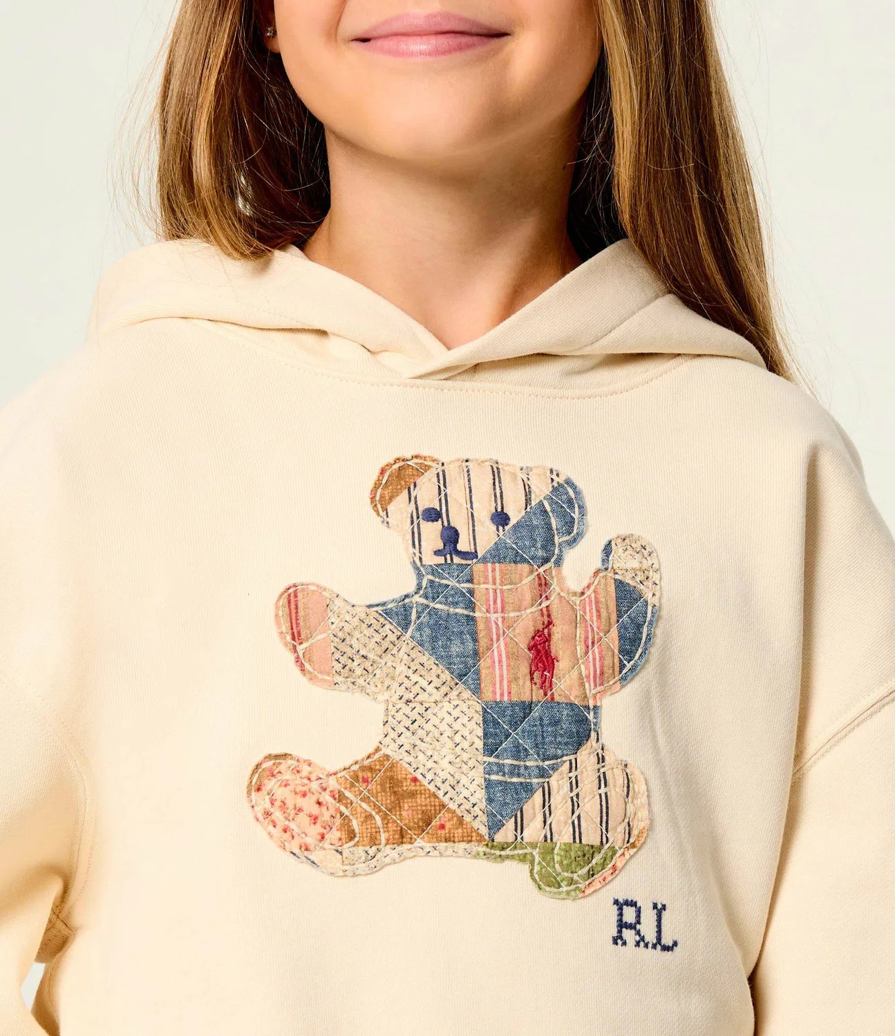 Детская толстовка с капюшоном Polo Ralph Lauren, Crema — фото 4
