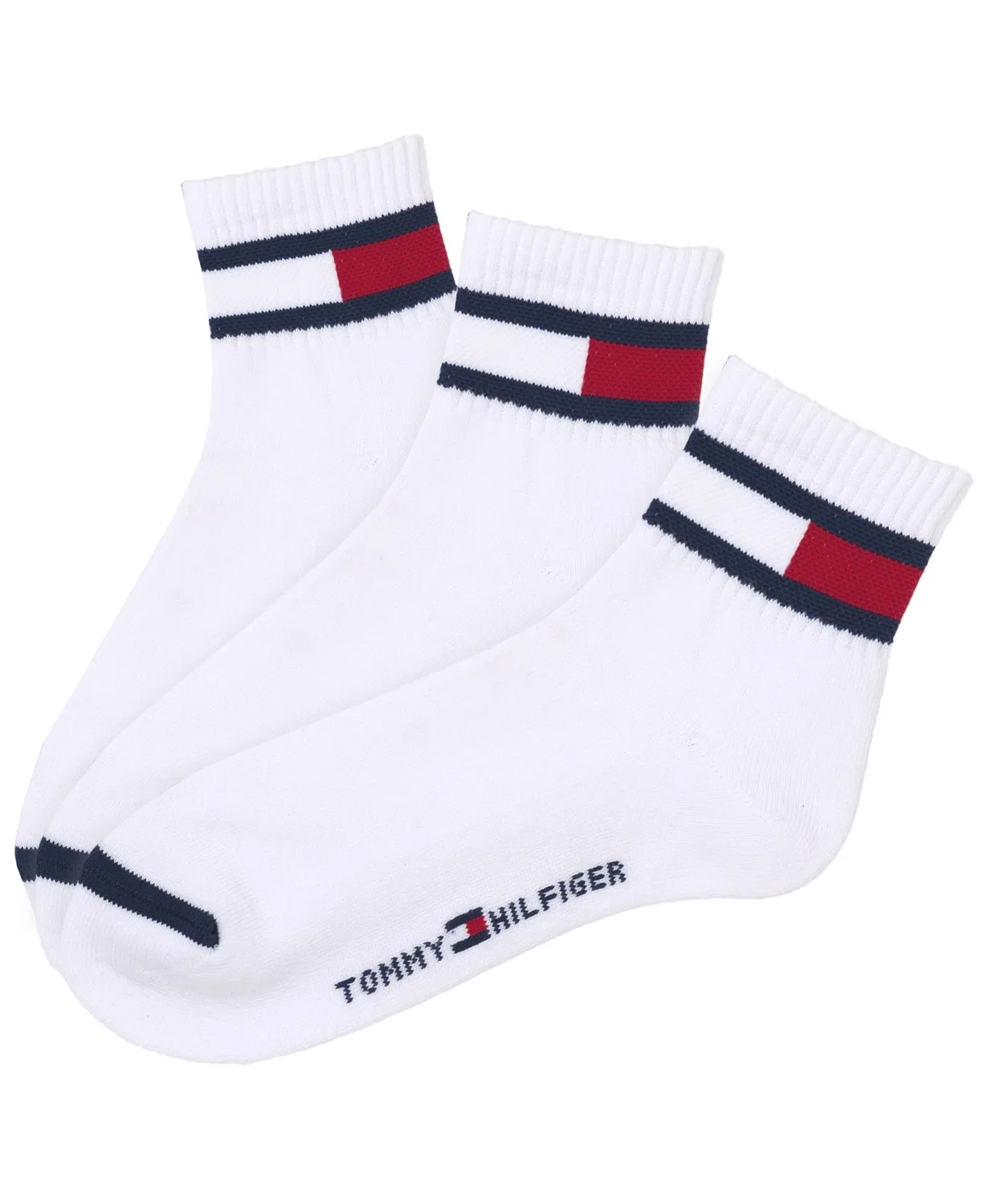 Комплект носков с логотипом TOMMY HILFIGER, 3 пары, 23-25 см, White