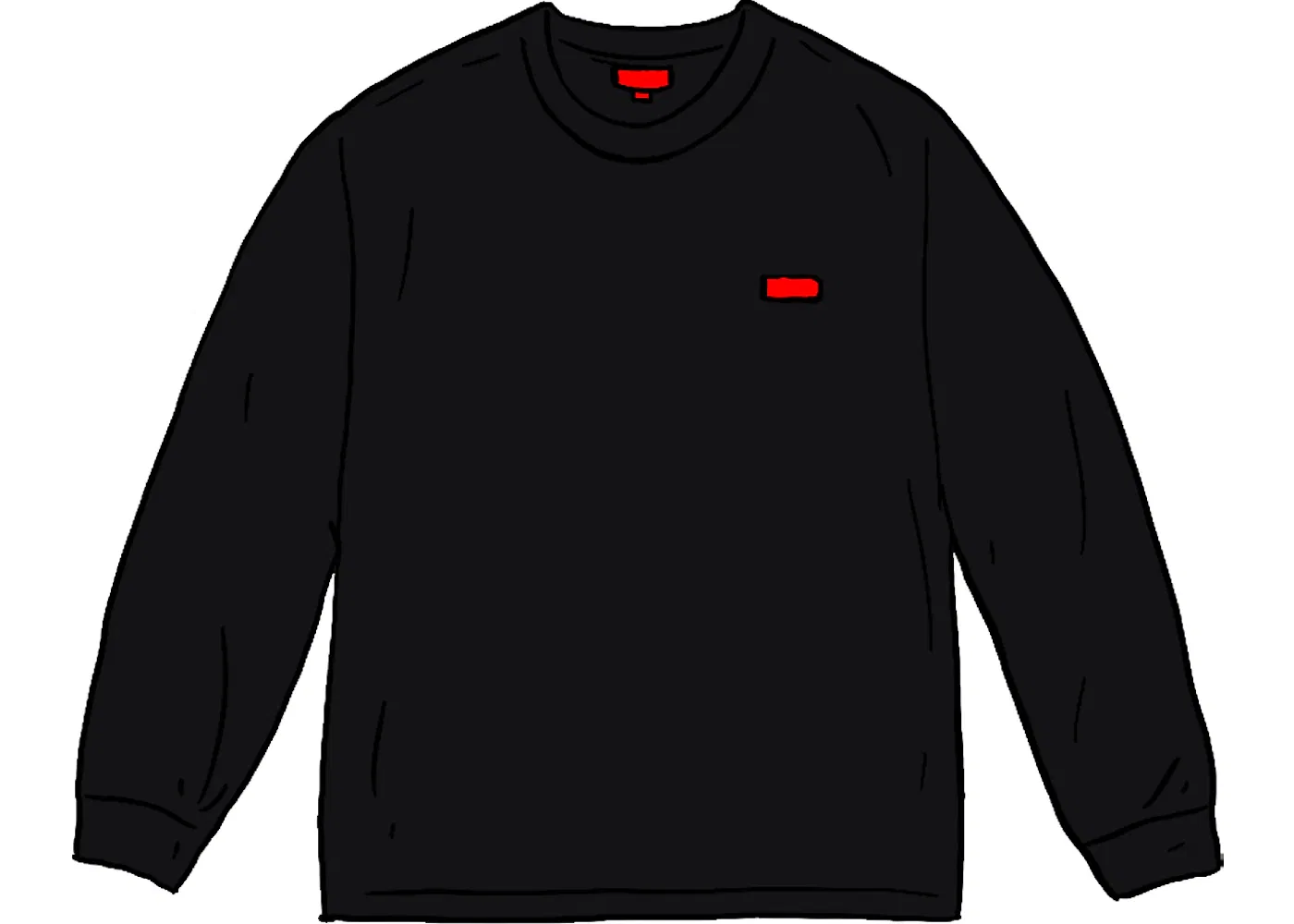 Мужская футболка с длинным рукавом Supreme L/S Tee (FW20), Black