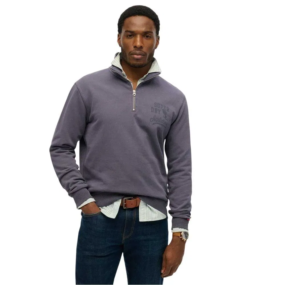 Свитшот Athletic Ess half zip Superdry, серый