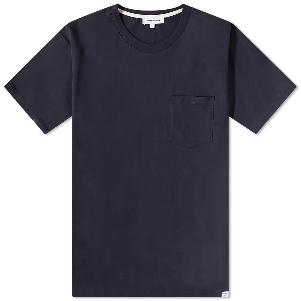 

Футболка Norse Projects Johannes Standard Pocket, темно-синий