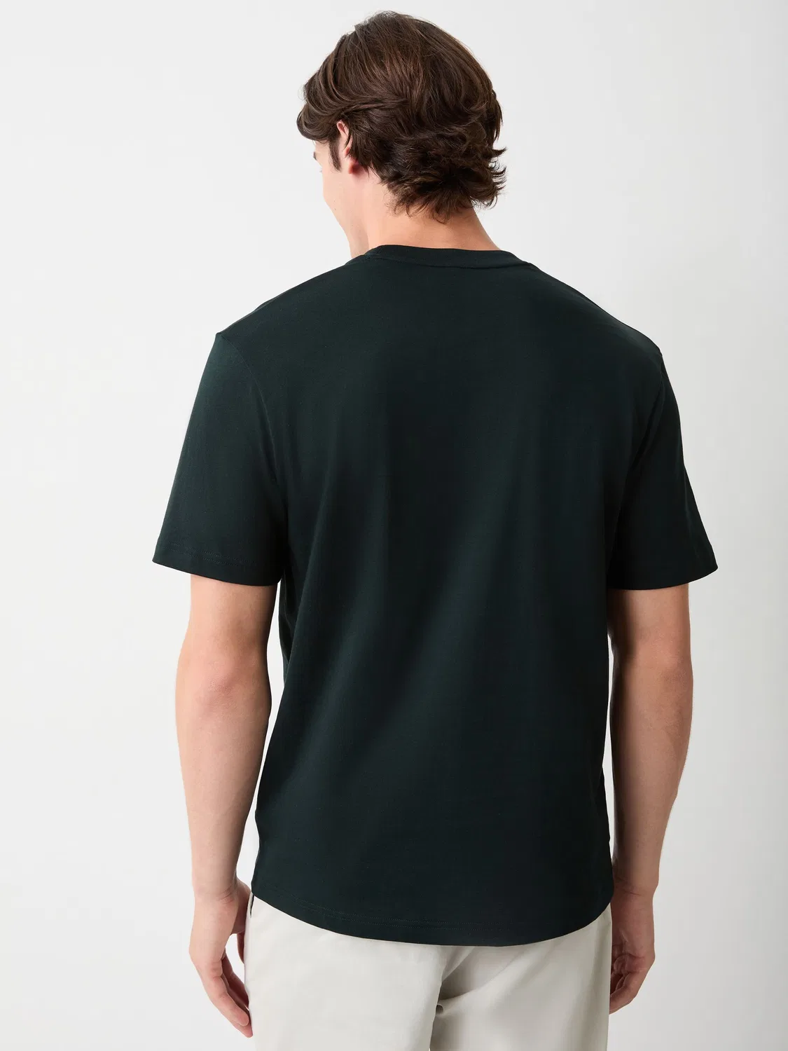 Lacoste Черная хлопковая футболка свободного кроя средней плотности из джерси — фото 3