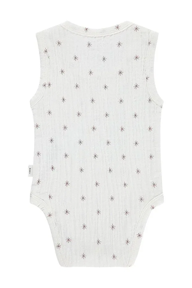 Детское боди для новорожденных с принтом Star Printed Civil Baby, Bitter Brown — фото 2