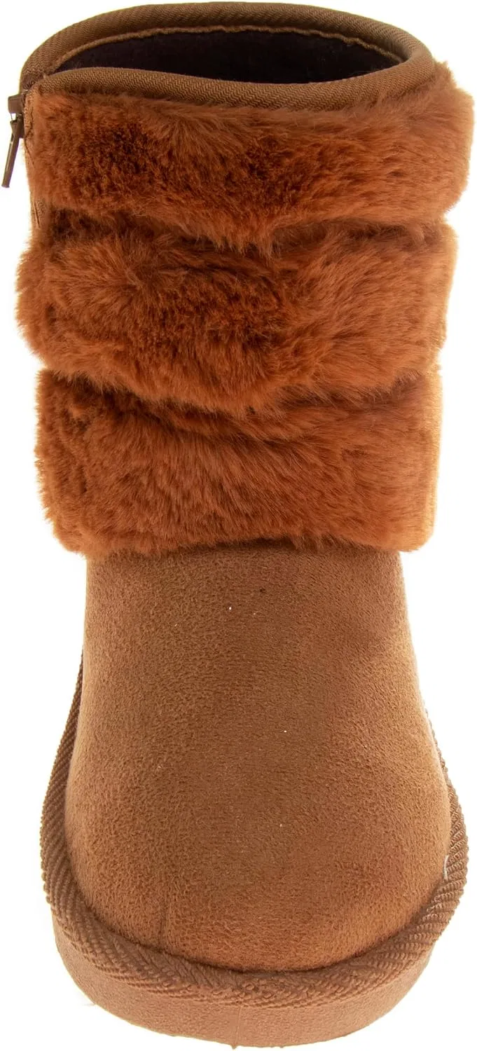 Детские зимние сапоги для девочек с мехом Josmo, Brown Fur — фото 4