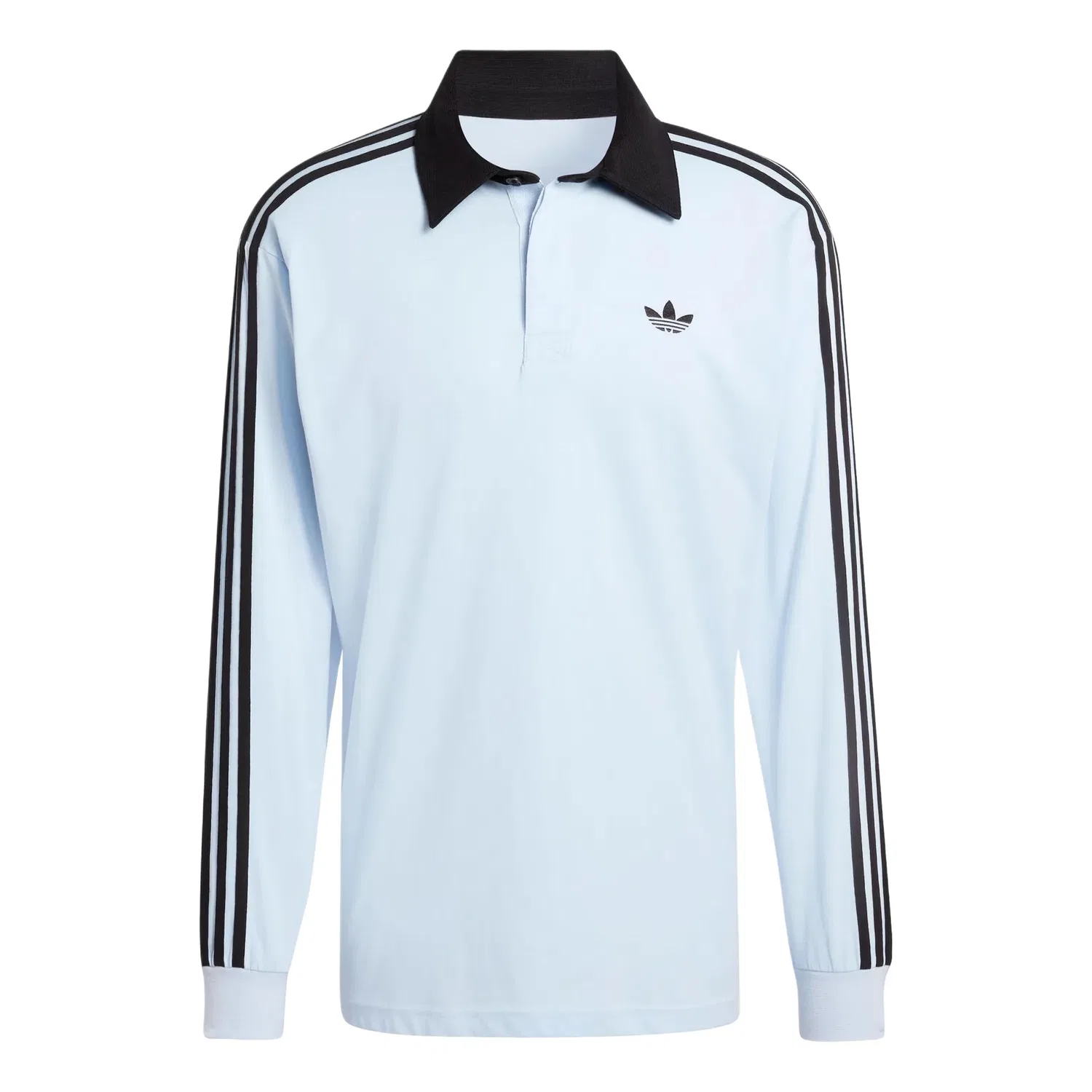 Мужское поло Three Stripes Rugby Polo Shirt Asia Sizing 'Crystal Sky' adidas, Crystal Sky