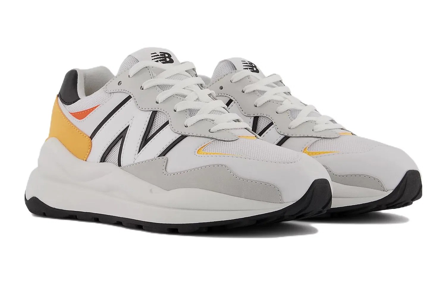 Детские кроссовки с низким верхом 57/40 New Balance, Gray White Yellow — фото 3