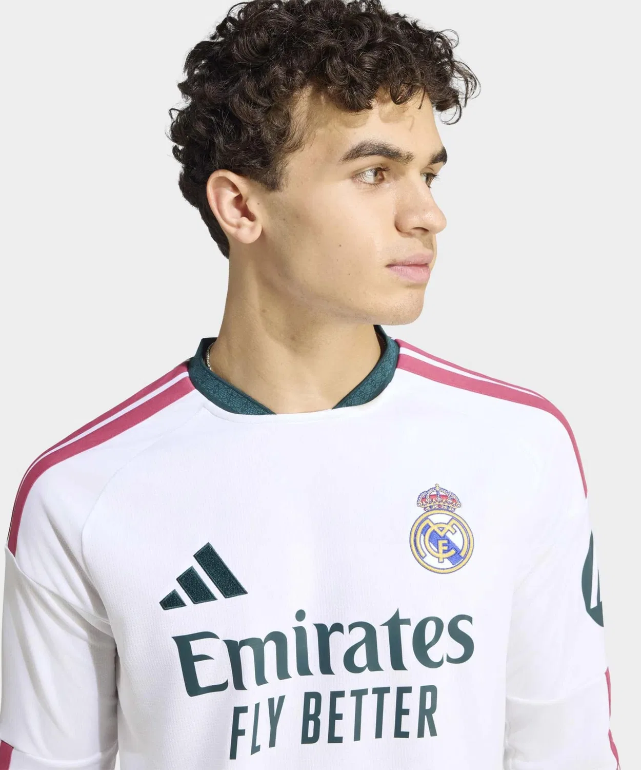 Мужская футболка с длинным рукавомReal Madrid 26/27 Home Adidas, White — фото 3