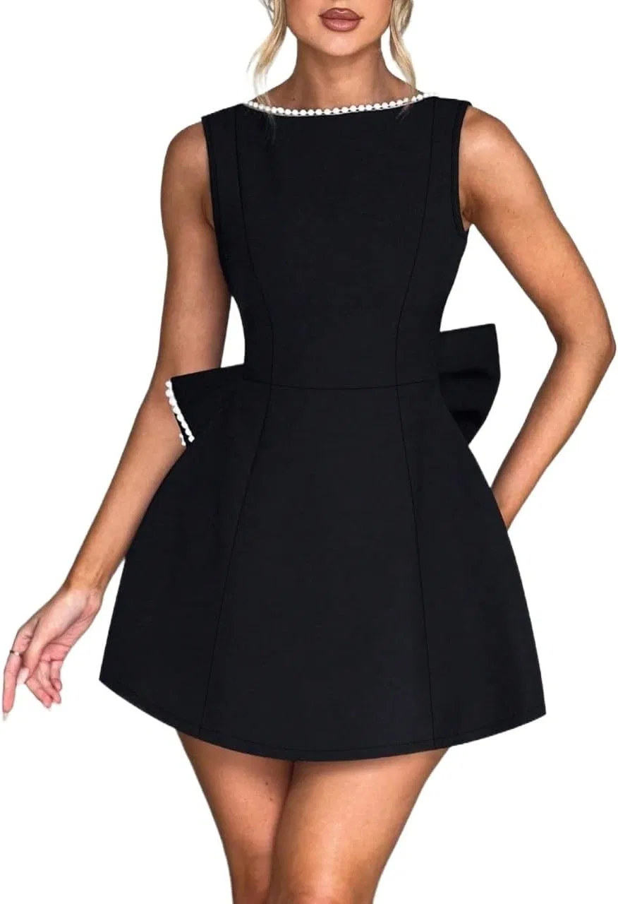 Женское летнее короткое платье Bodycon, Black