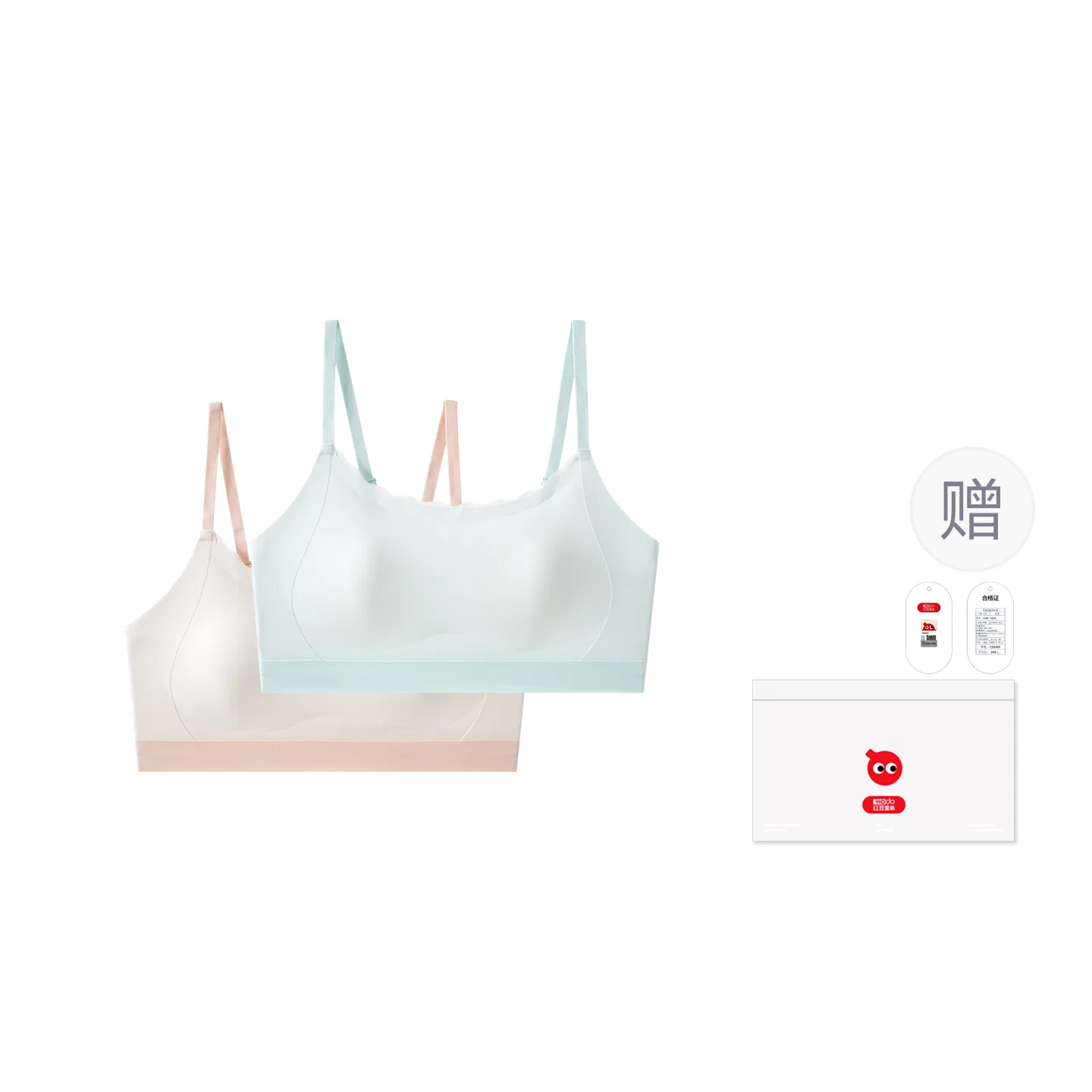 Детское белье для девочек без швов Red bean, Light Pink + Light Green