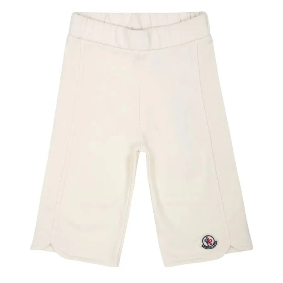 Детские брюки чинос с логотипом Moncler, Cream