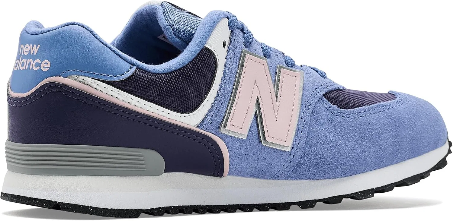 Детские кроссовки на шнуровке 574 V1 New Balance, Fairweather Blue/Stone Pink — фото 4