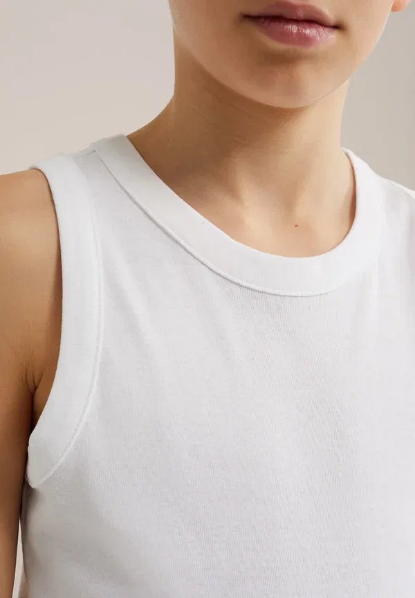 Топ хлопковый We Fashion White, белый — фото 3